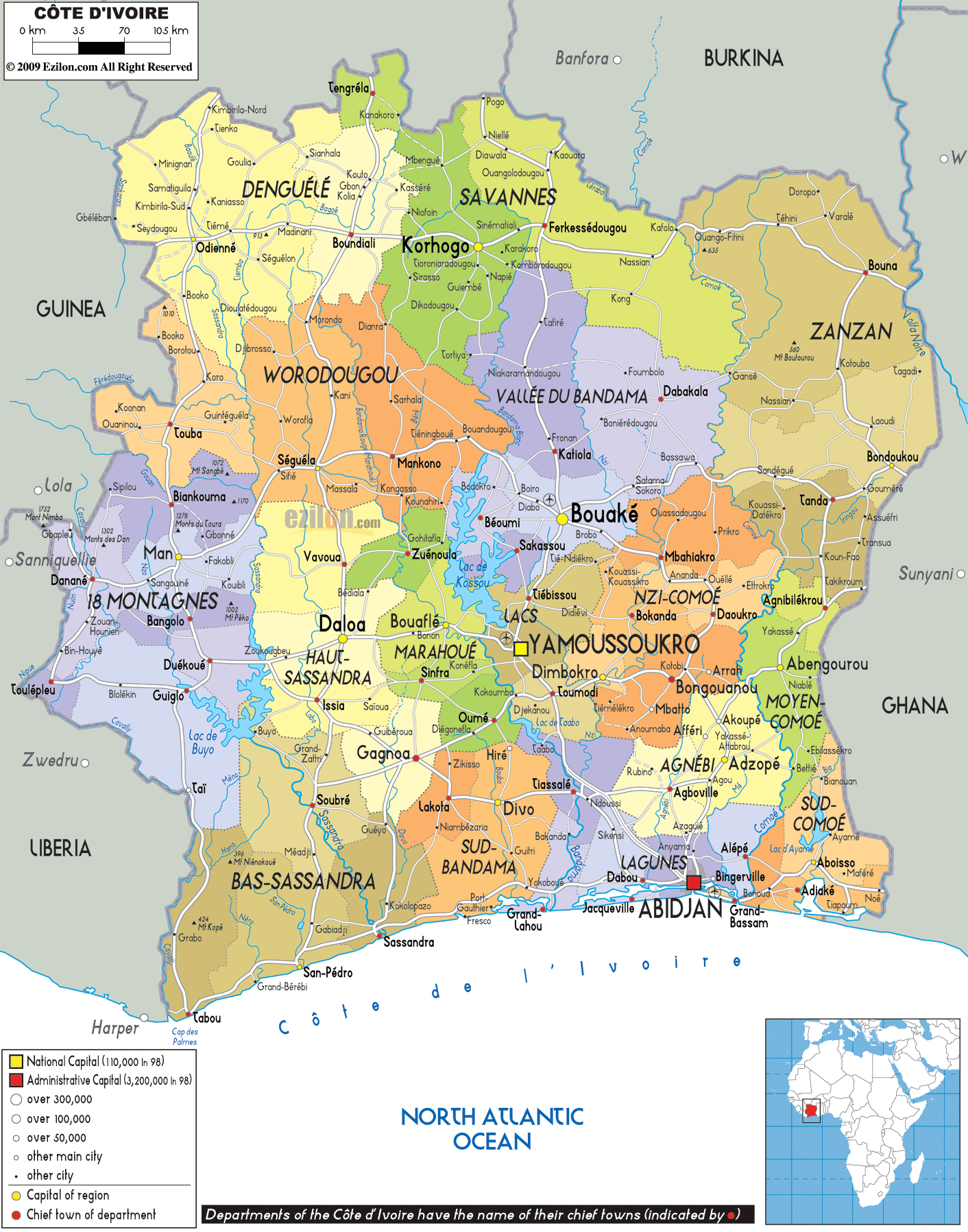 Cote-Divoir-political-map