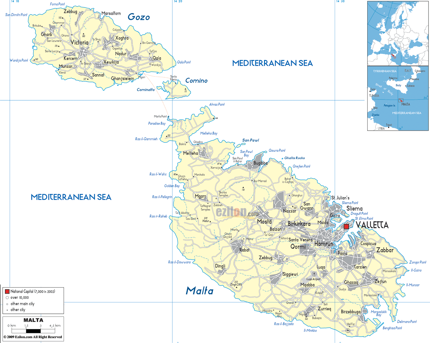 Malta-political-map