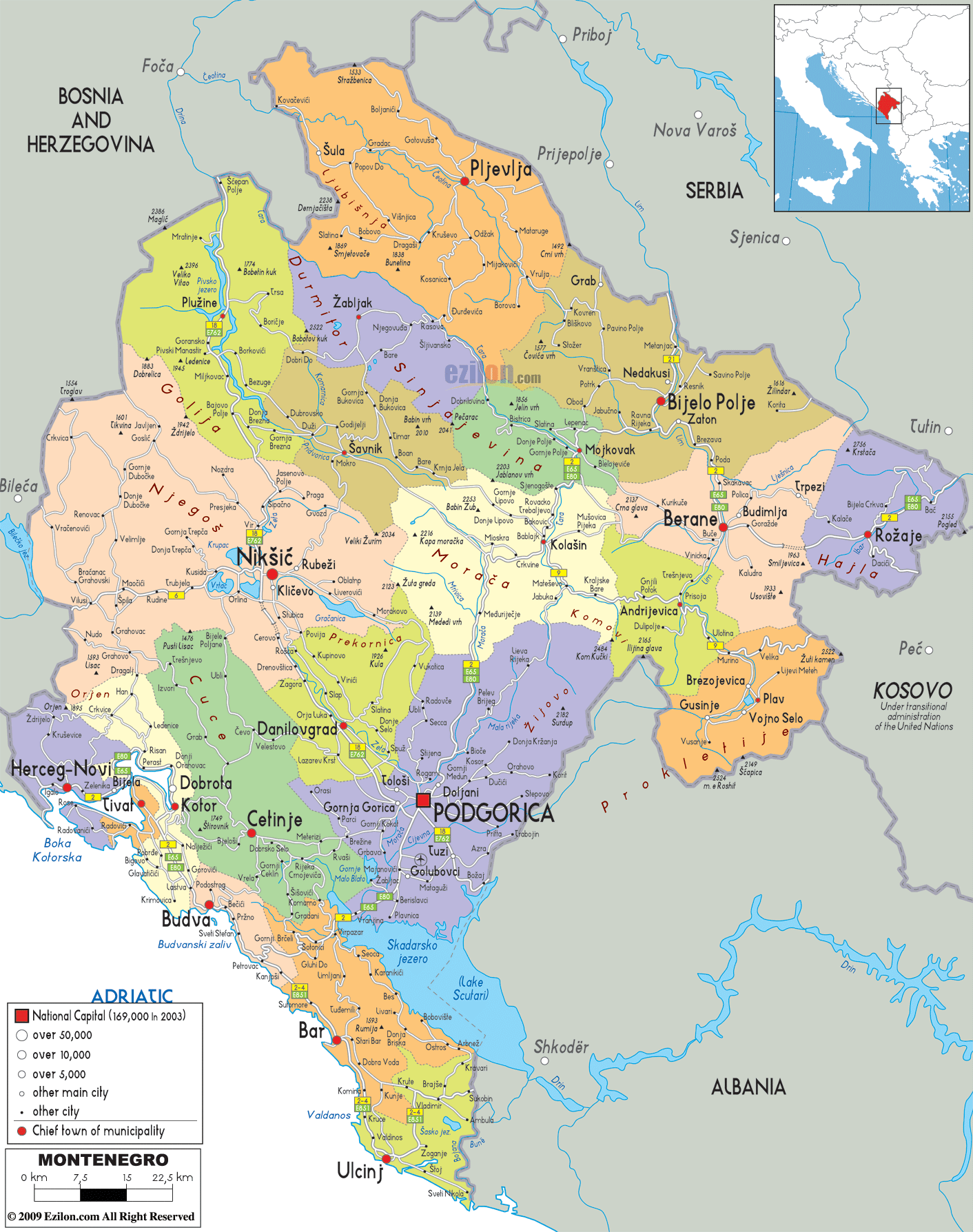 Montenegro-political-map