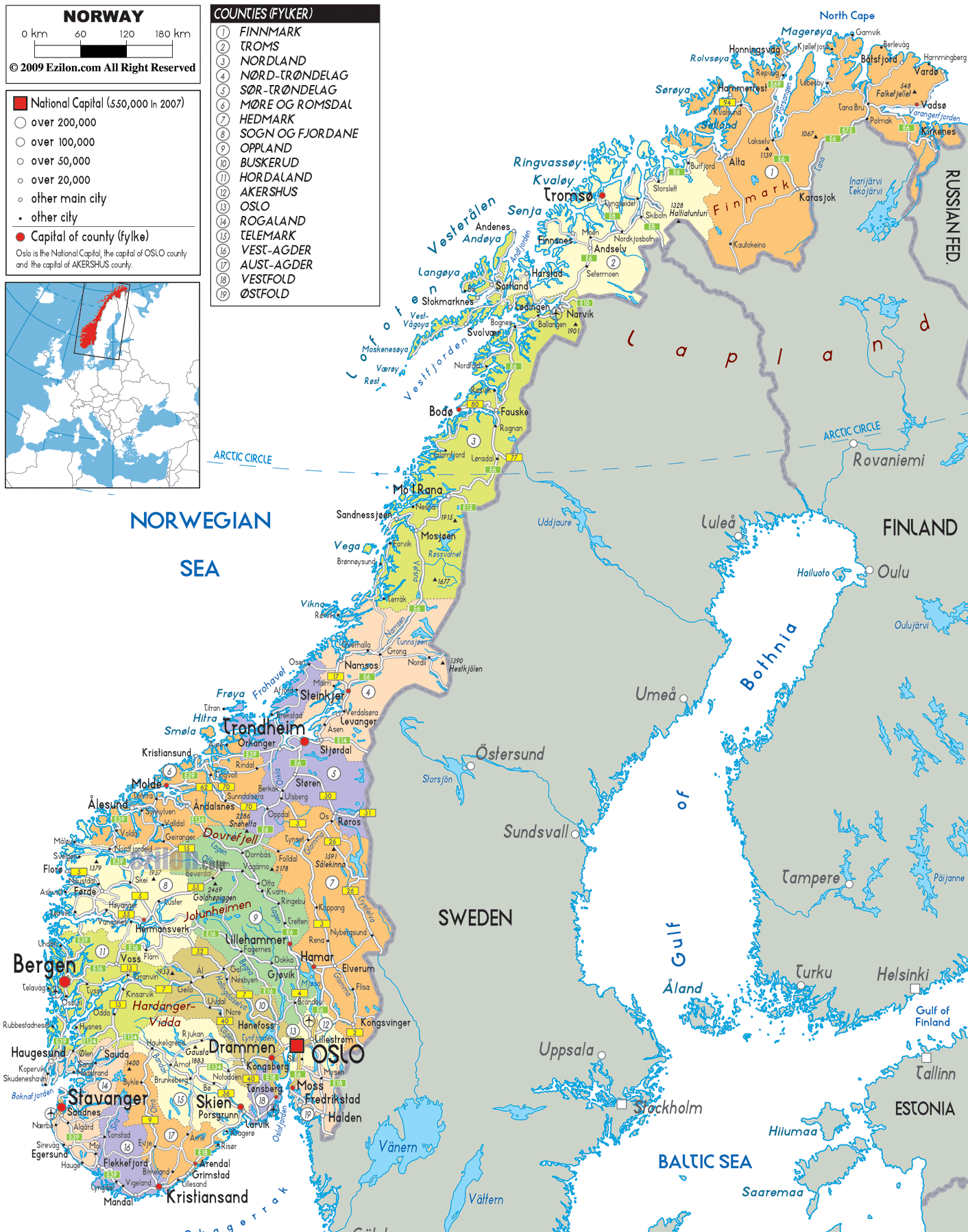 Norwegian-political-map