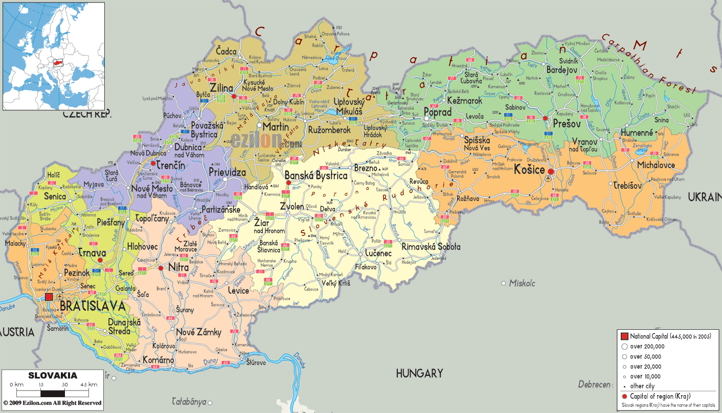 Slovakian-political-map