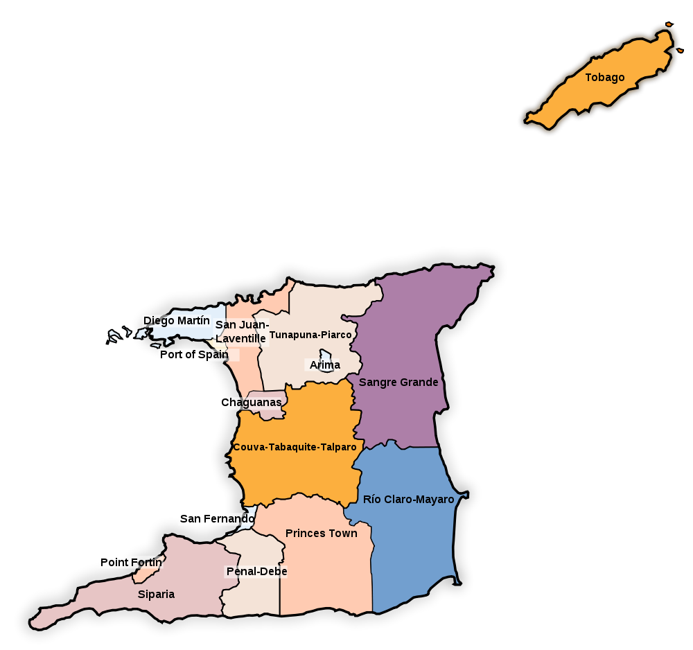 Trinidad and Tobago map