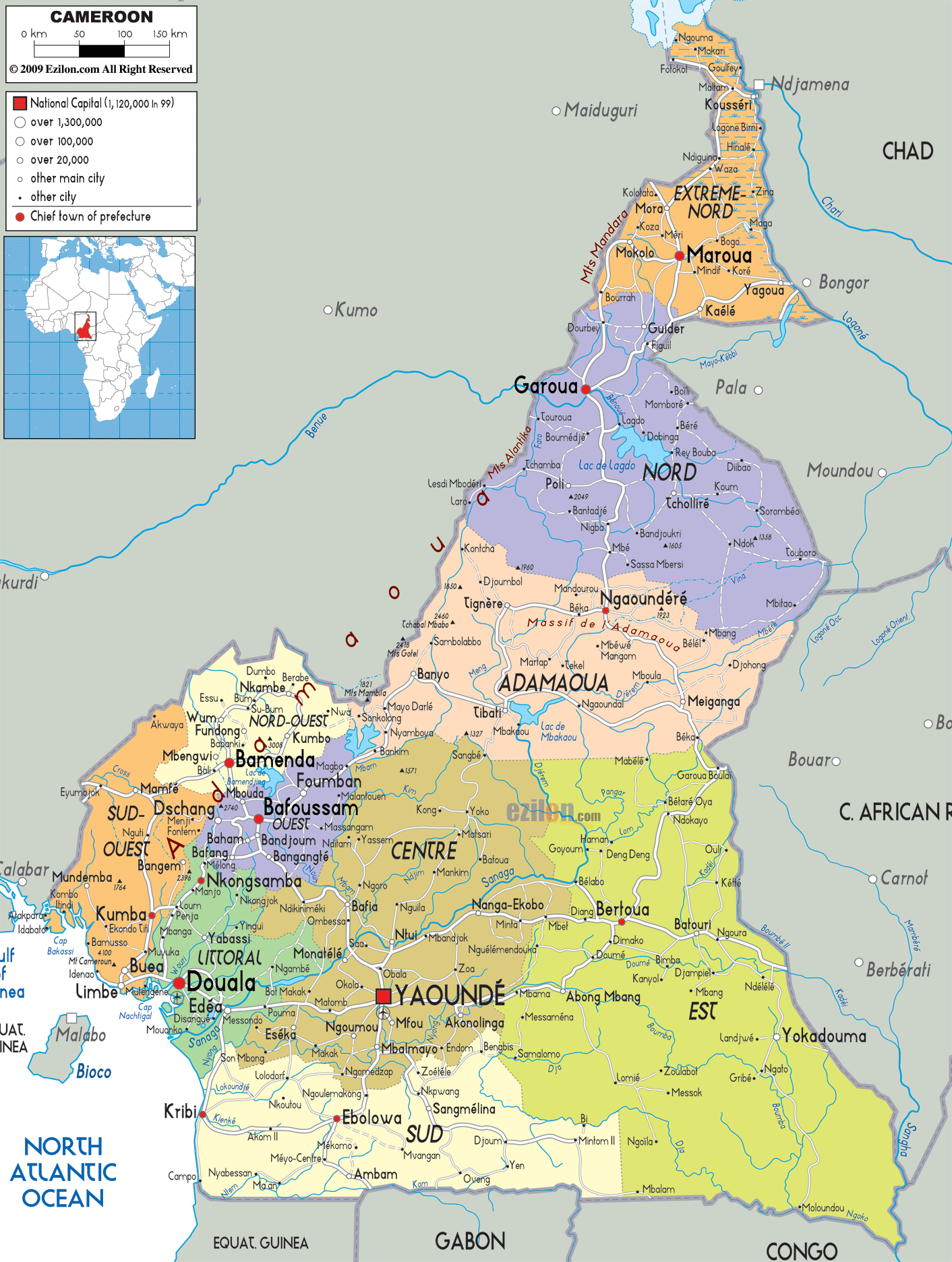 political-map-of-Cameroon