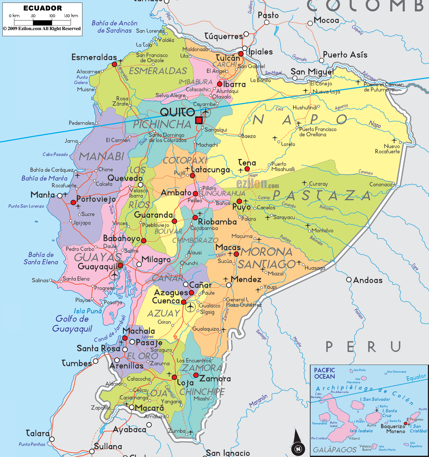 political-map-of-Ecuador