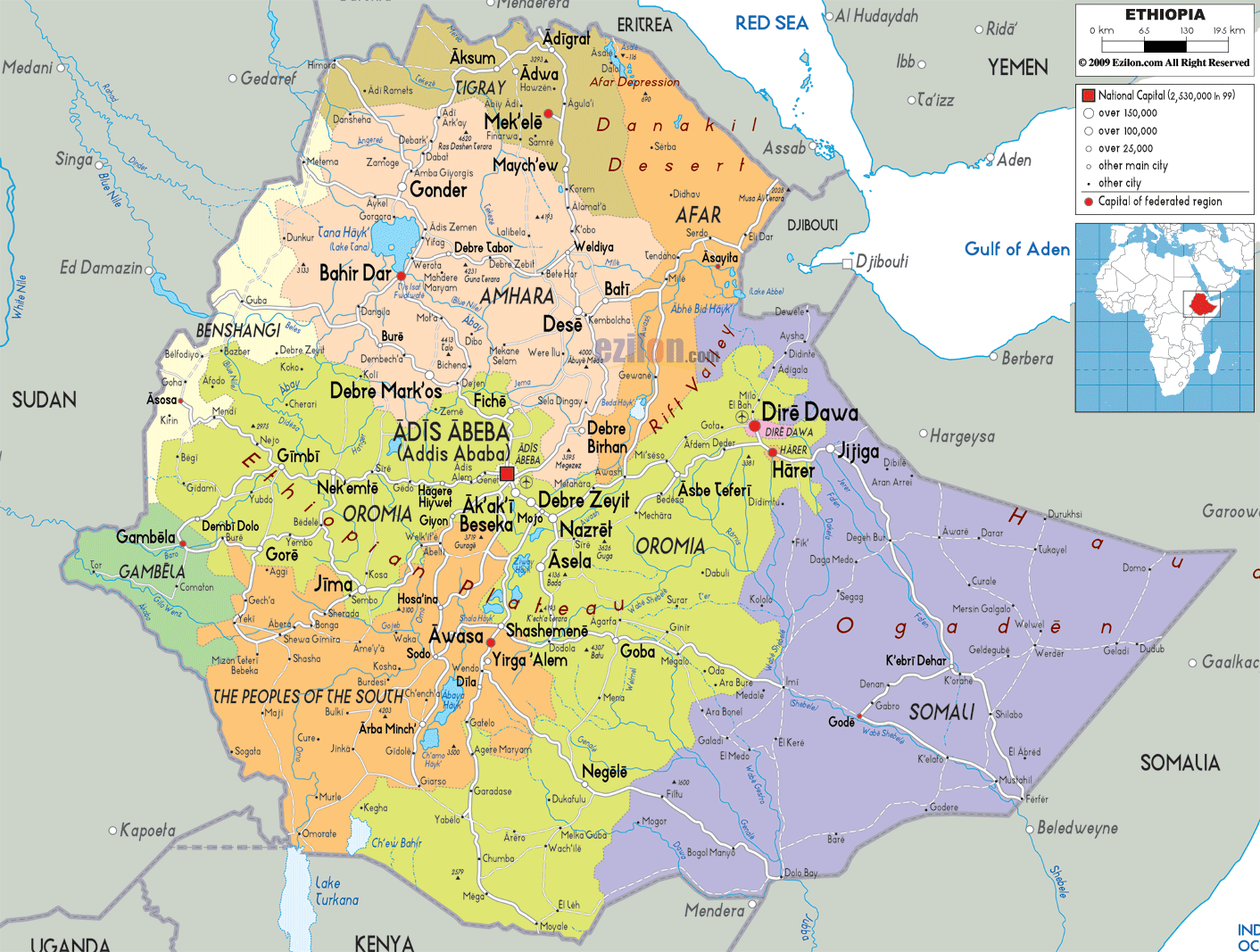 political-map-of-Ethiopia