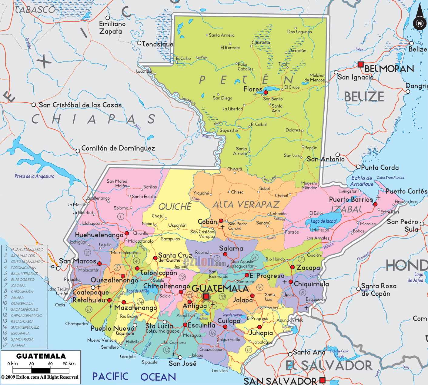 political-map-of-Guatemala
