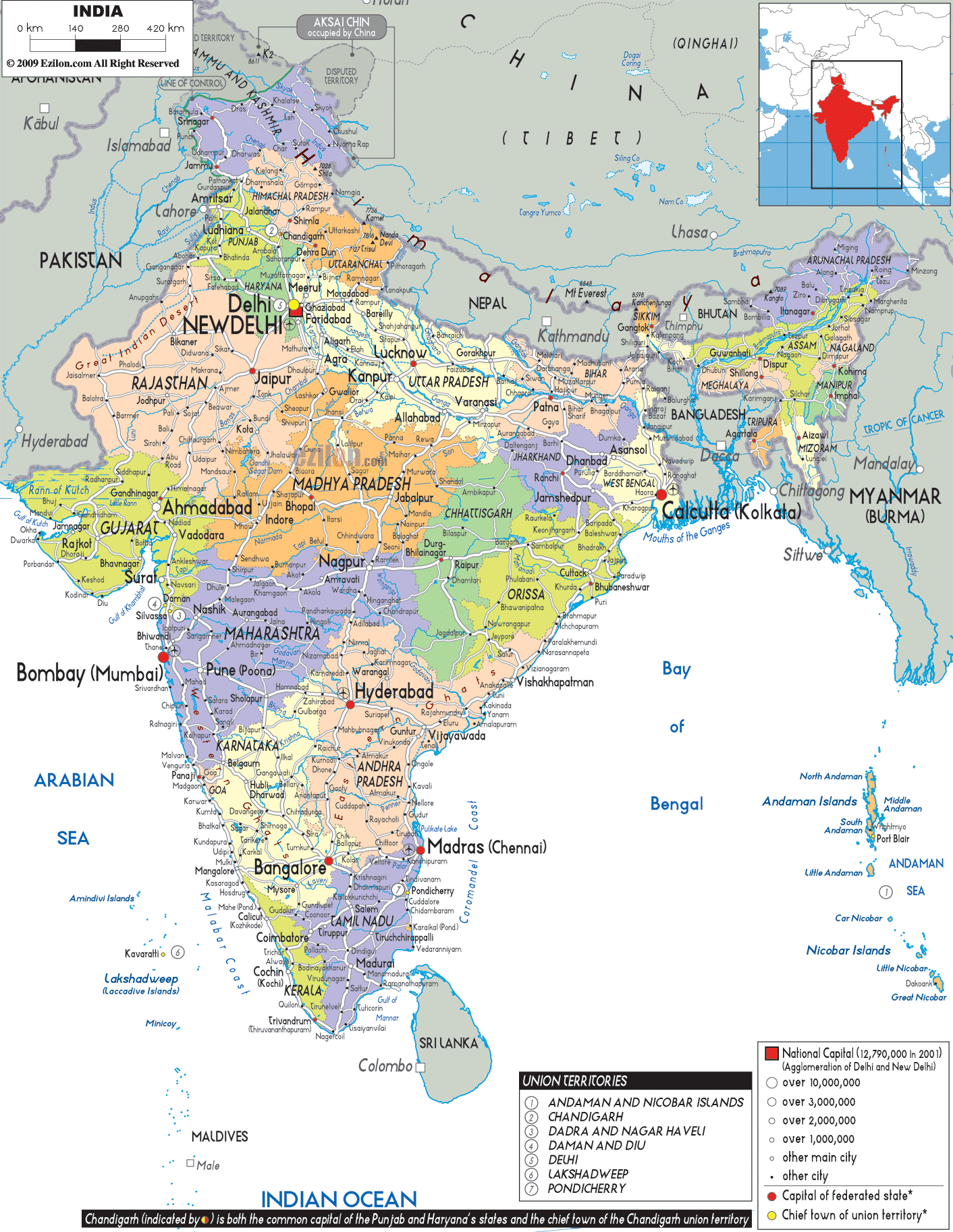 political-map-of-India