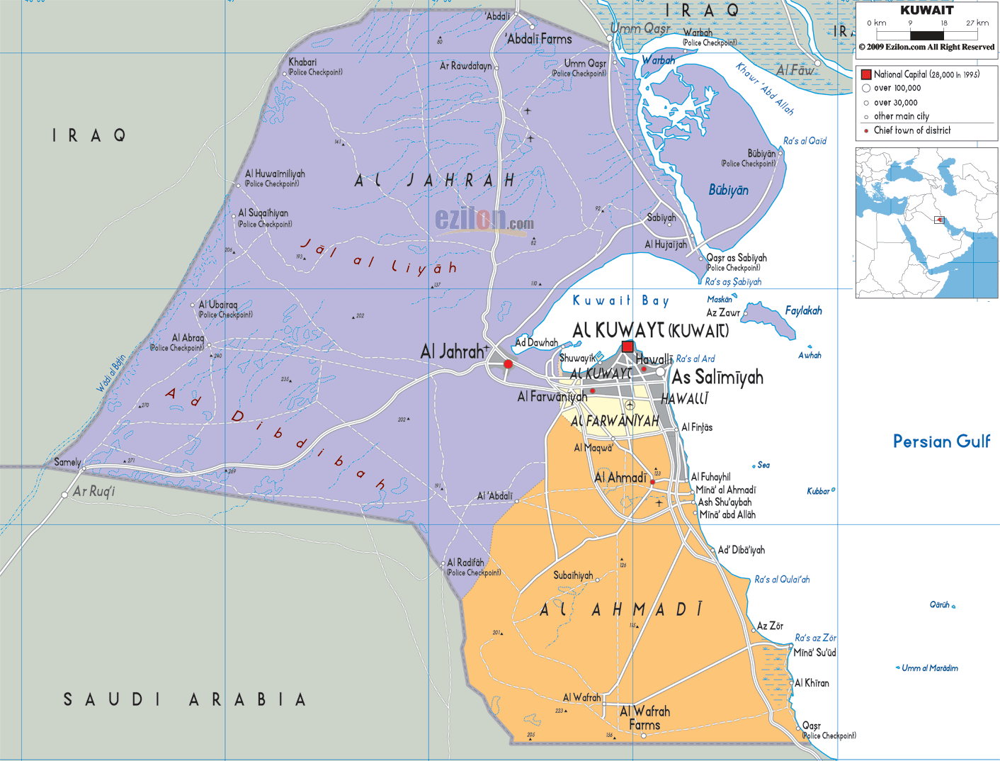 political-map-of-Kuwait