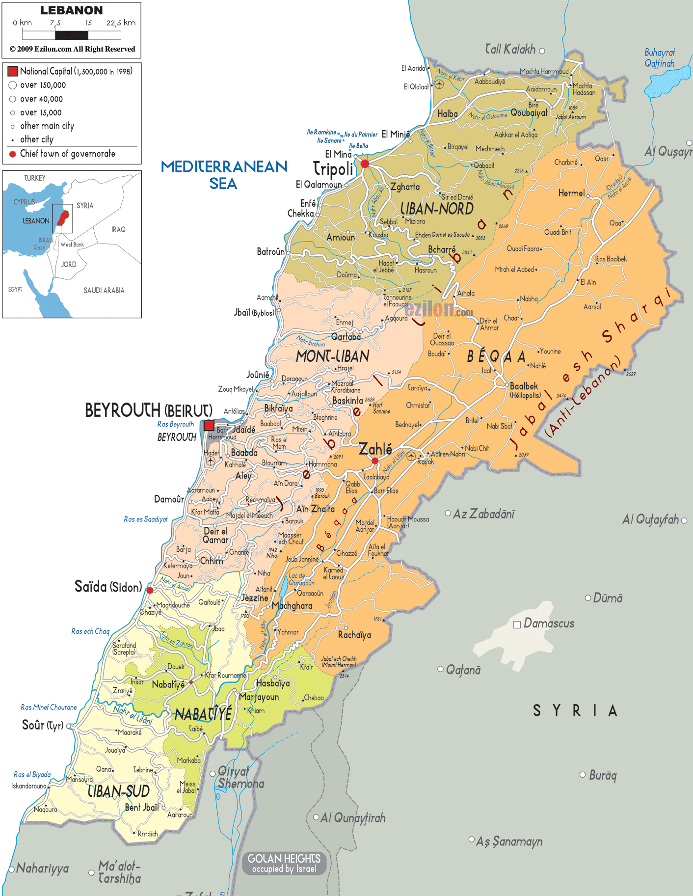 political-map-of-Lebanon
