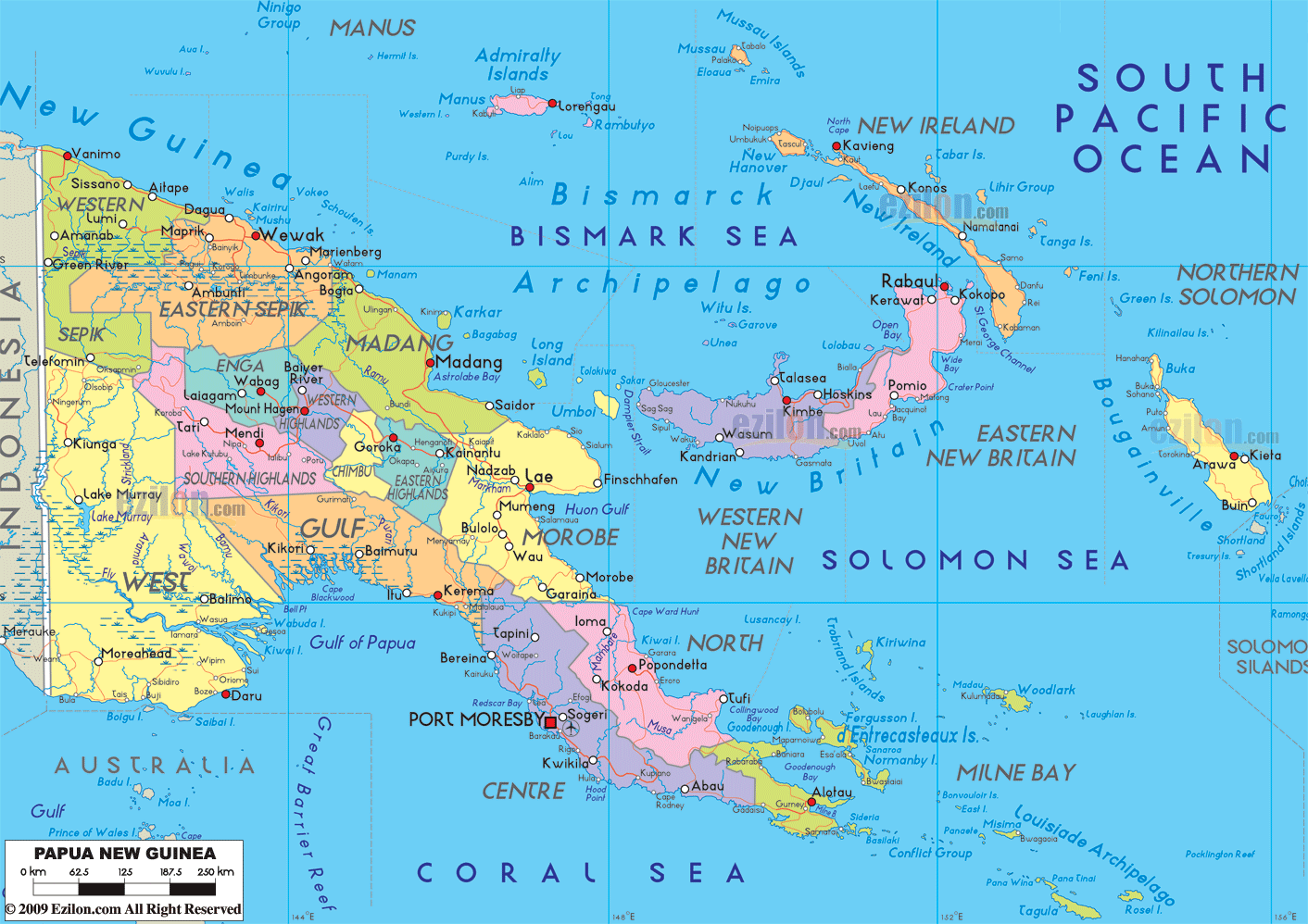 political-map-of-PapGuinea