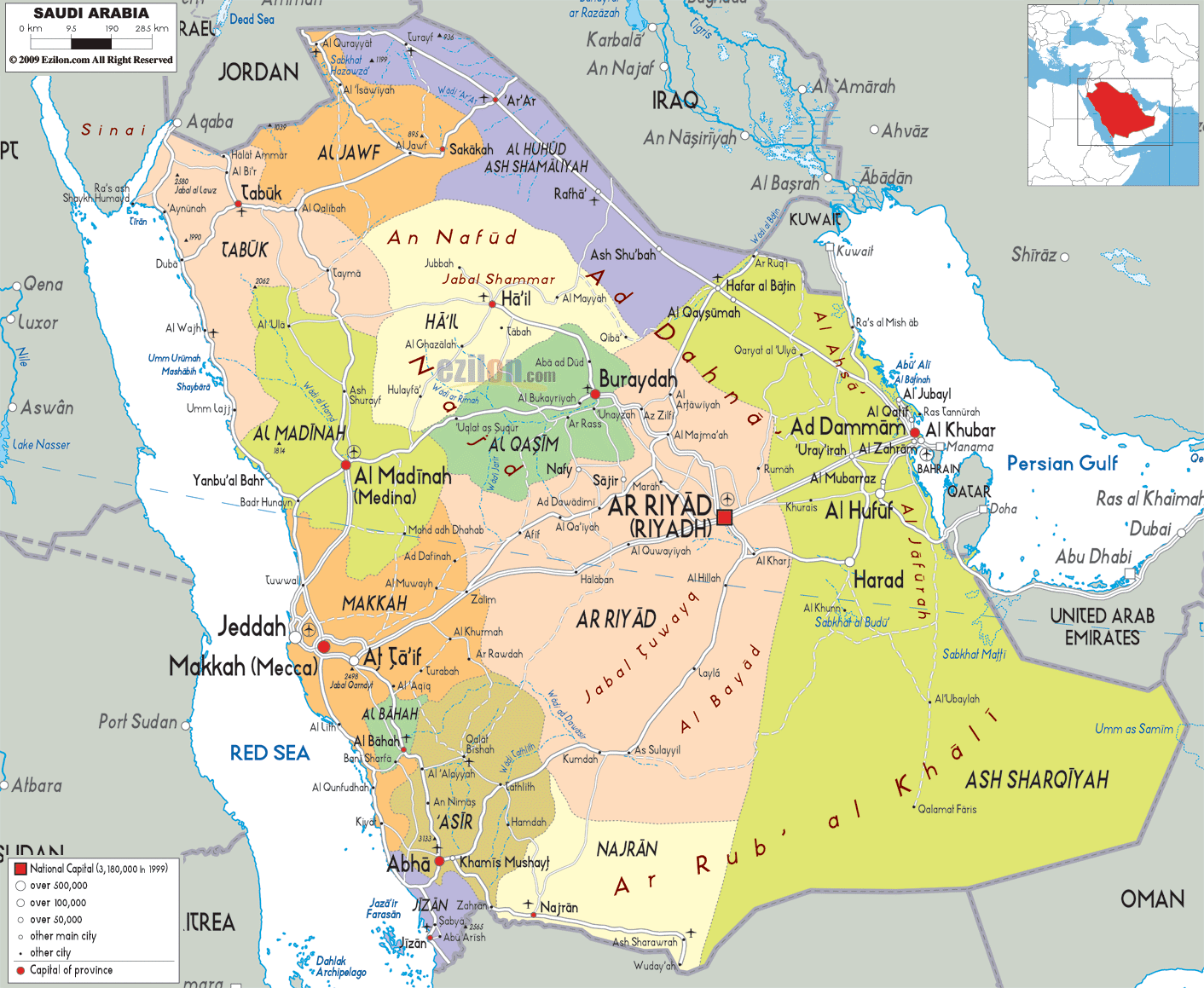 political-map-of-Saudi-Arab
