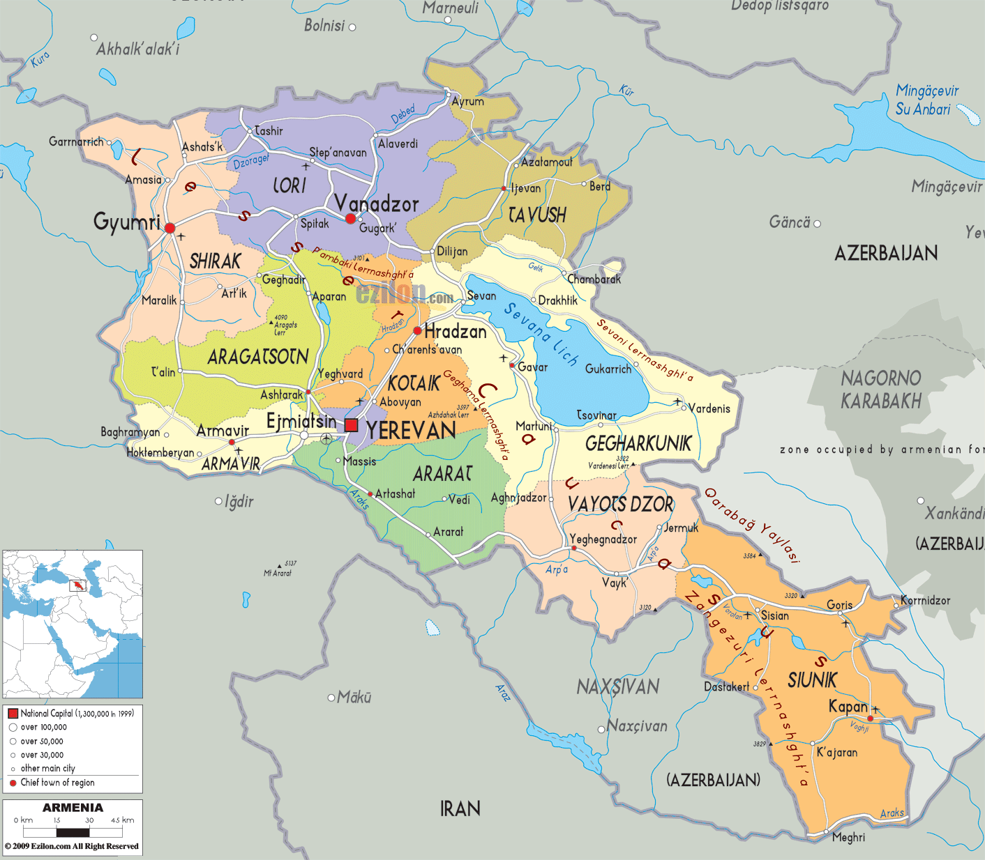 Armenian-political-map