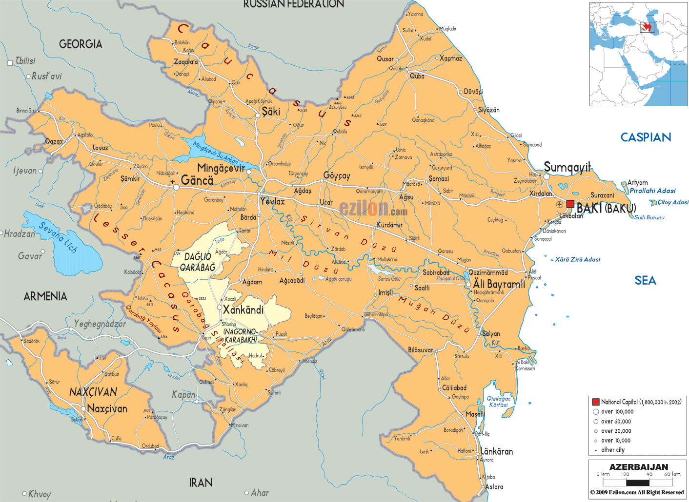 Azerbaijan-political-map