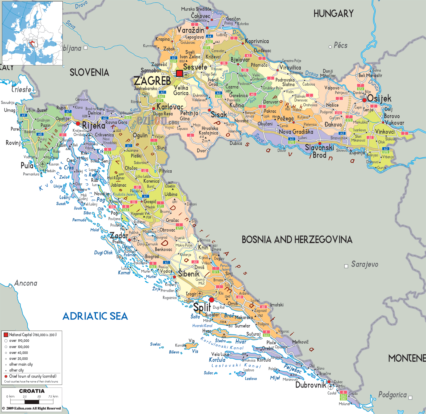 Croatia-political-map