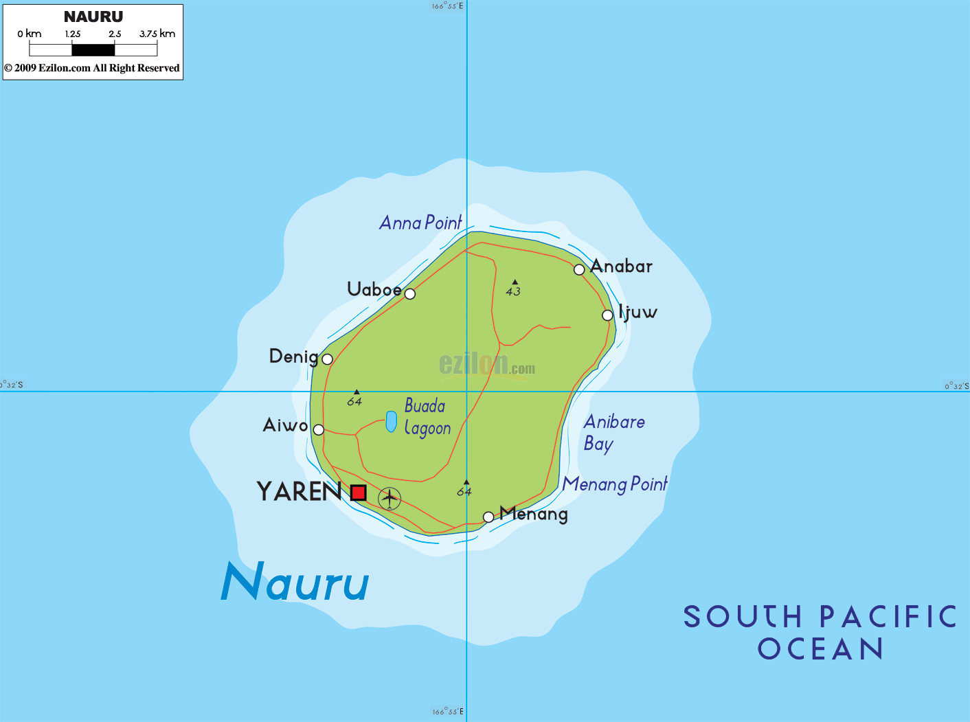 Nauru-map