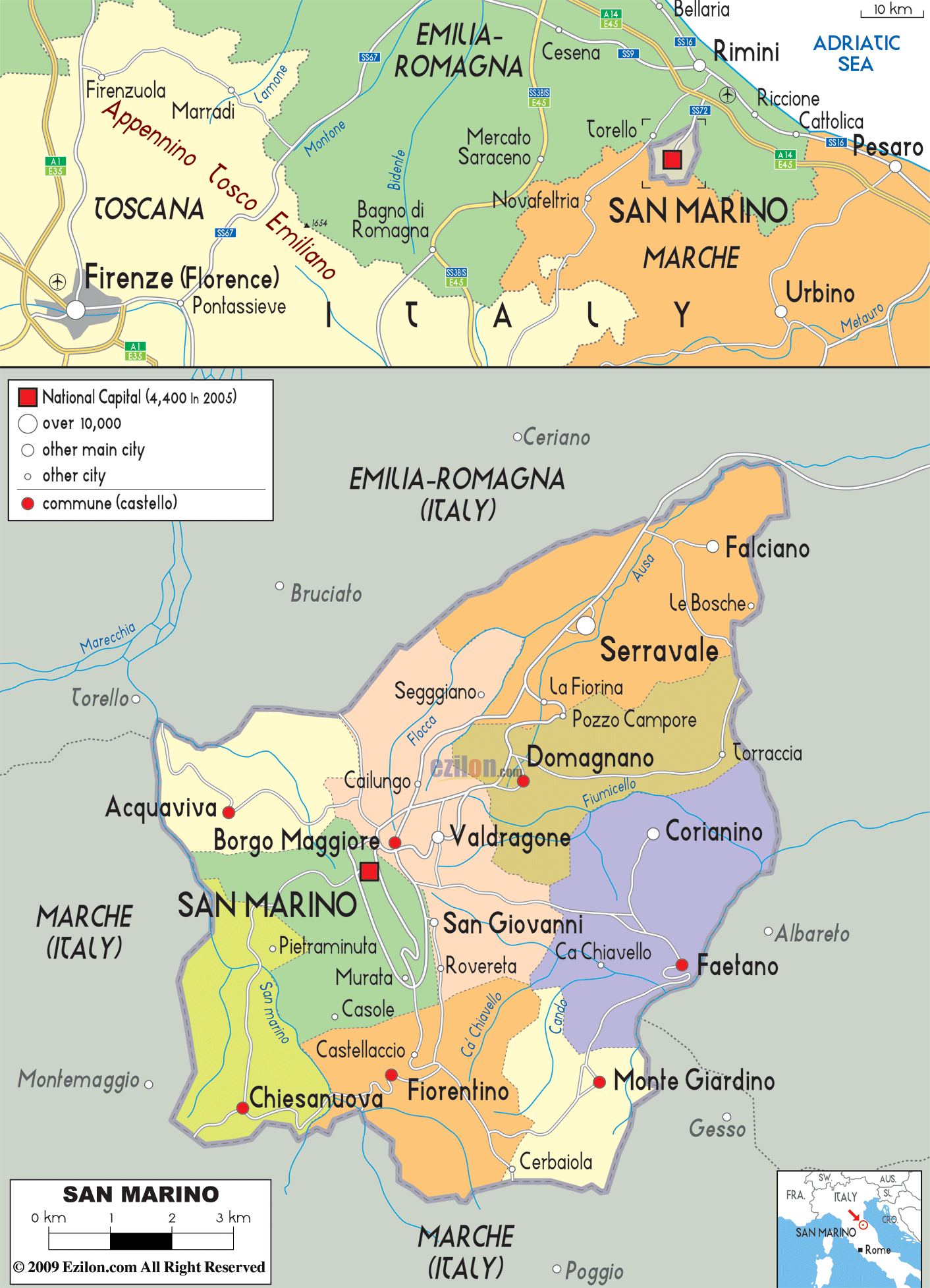 San-Marino-political-map