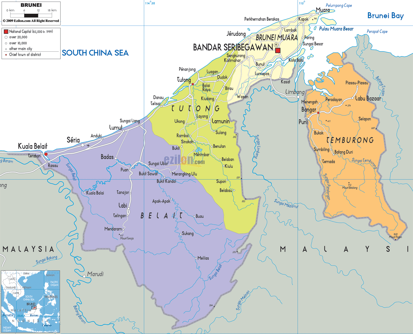 political-map-of-Brunei