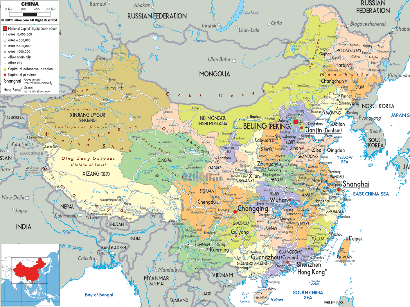 political-map-of-China