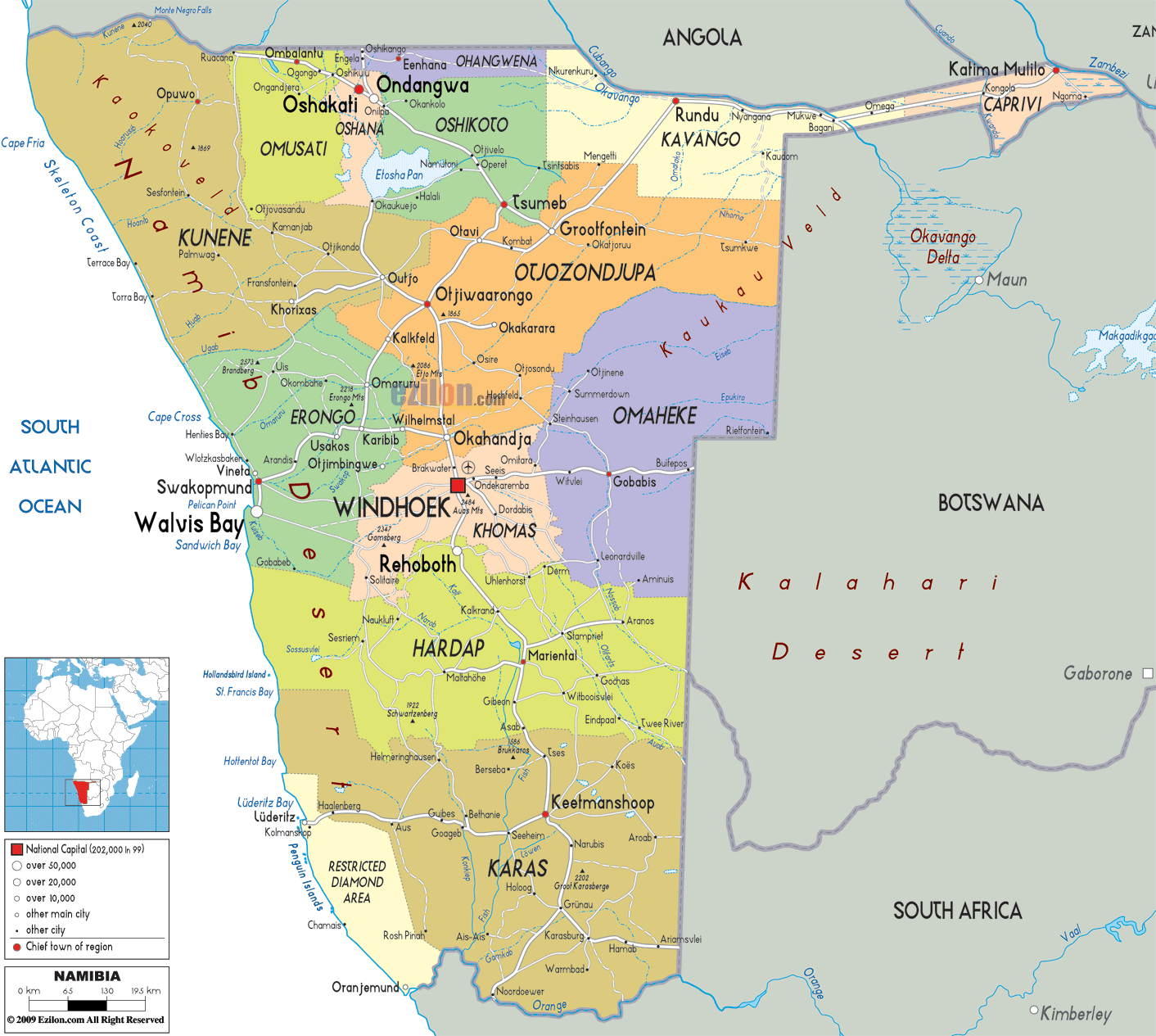 political-map-of-Namibia