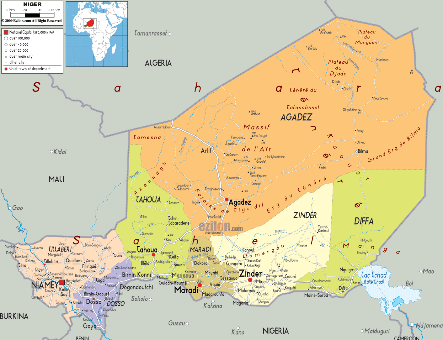 political-map-of-Niger