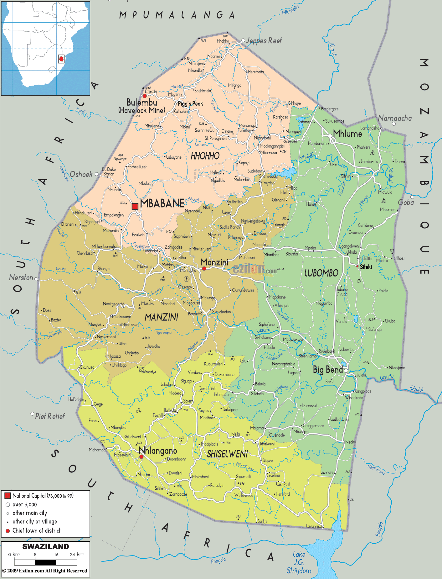 political-map-of-Swaziland