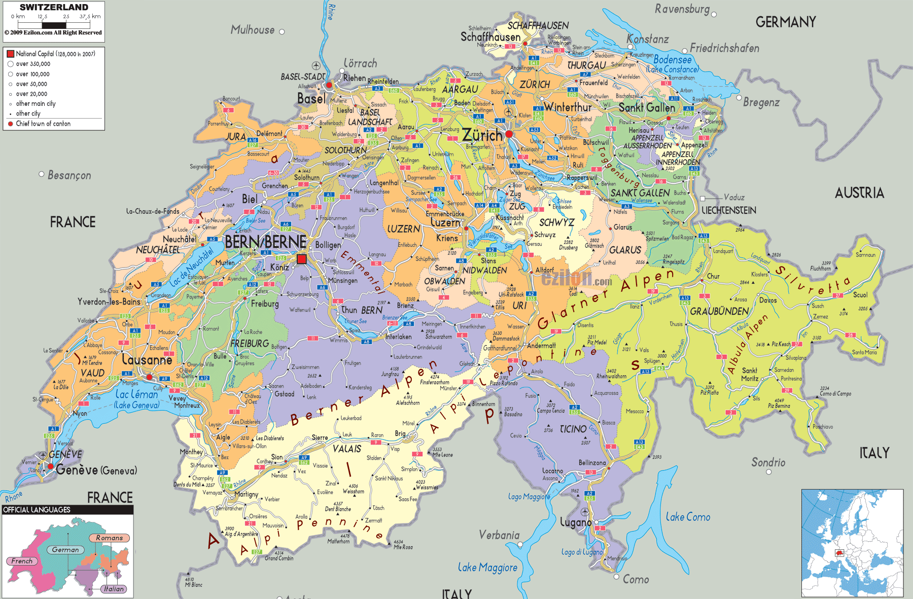 political-map-of-Switzerlan